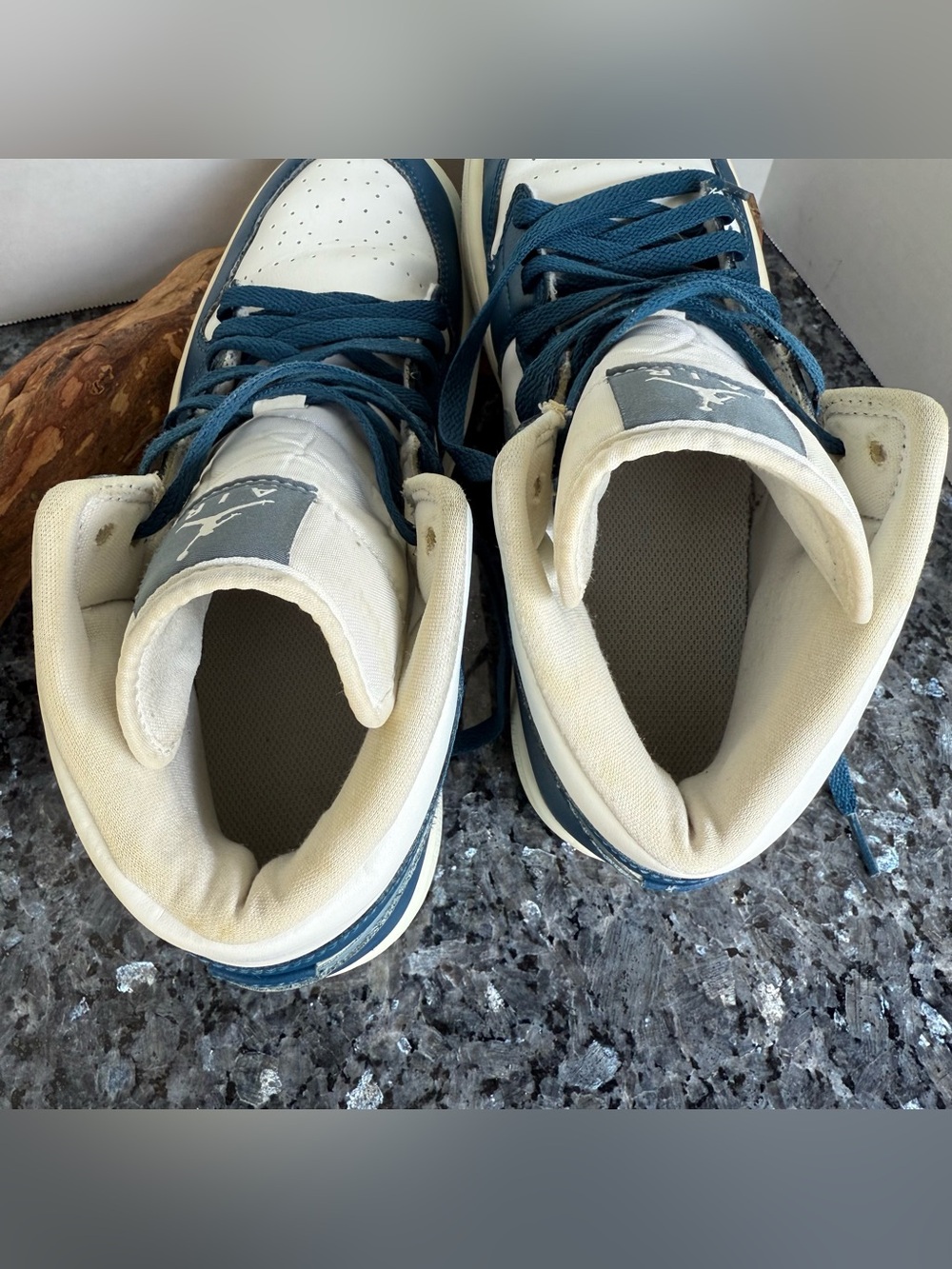 Nike Air Jordan 1 Mid Sneakers, Sky J French Blue White, BQ6472-414 W size 11 - Picture 10 of 12
